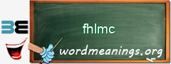 WordMeaning blackboard for fhlmc